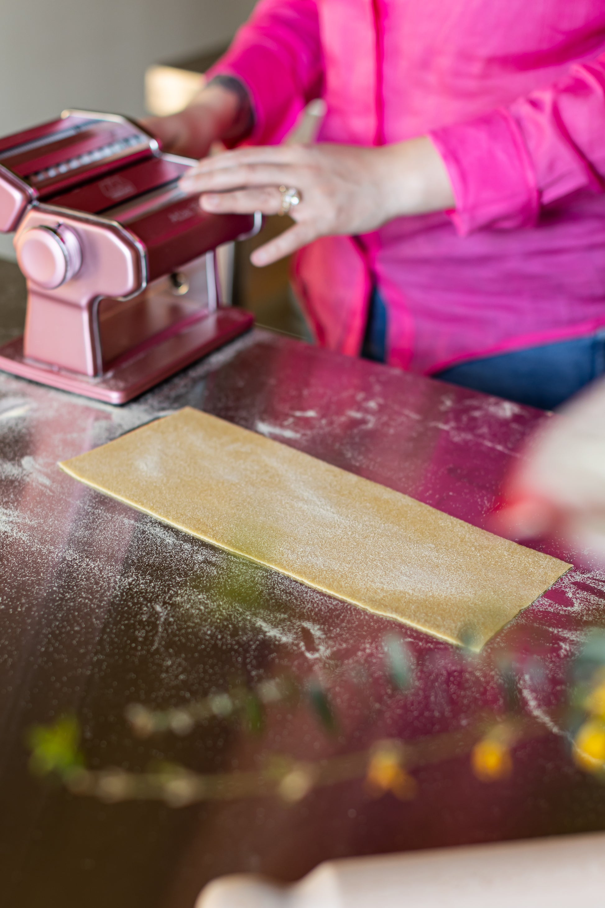 Piccola Cucina's Signature Pink Pasta Machine