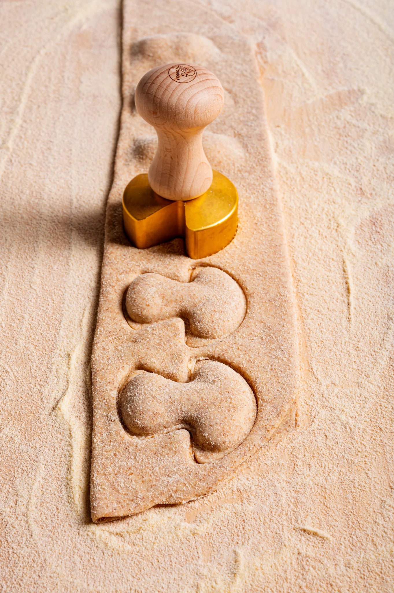 Mushroom Ravioli Stamp in Brass