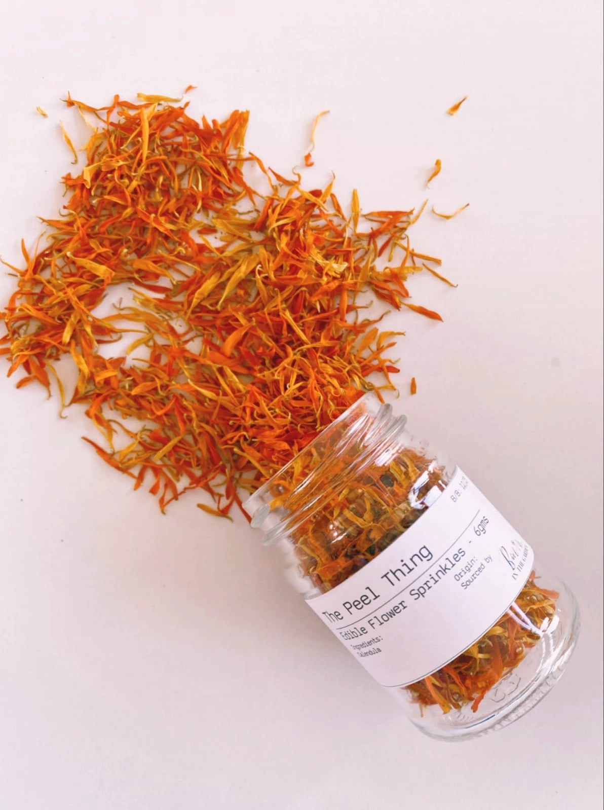 Edible Flower Sprinkles - Orange Calendula